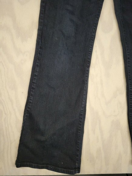 NYDJ Not Your Daughters Jeans Women's SZ 8 Boot Cut Dark Blue Rhinestone Detail - Picture 2 of 11